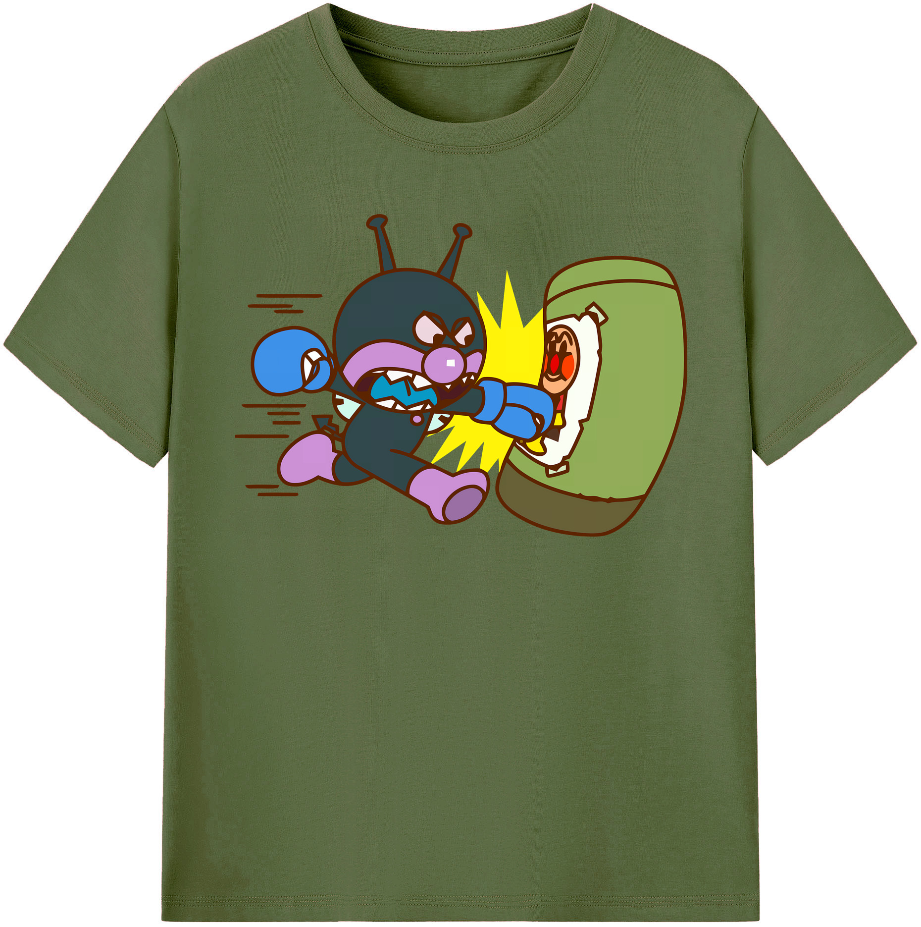 （画像用） アンパンマン Anpanman 綿100％半袖Tシャツ（フロントプリント）